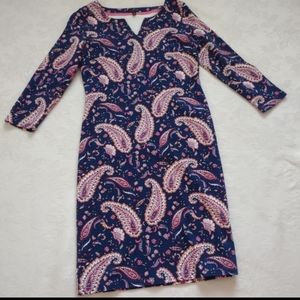 Talbots paisley cotton dress
